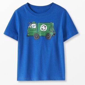 NWT Hanna Andersson Blue Recycle/Truck Tee Size 6-7